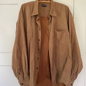 Brown Oversized Button Down